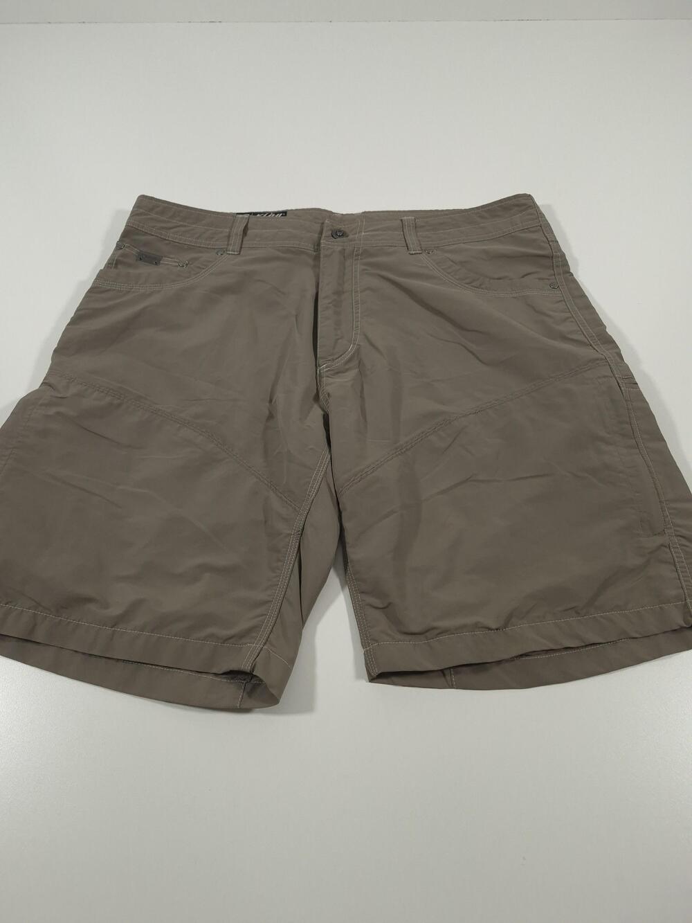 Kuhl Hiking Shorts Mens 36 Beige Nylon Cotton Quick Dry 11 Inseam Outdoor